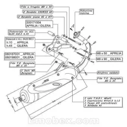 Escape Sito Aprilia SR 50 R Factory (carburacion) 2004-2012 homologado 0732 - vista 2 Escape Sito Aprilia SR 50 R Factory (carburacion) 2004-2012 homologado 0732 - vista 2