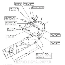 Escape Sito Aprilia SR 50 Sport PRO 2003 homologado 0712 - vista 3