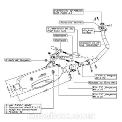 Escape Sito Kymco Agility 50 4T RT 12 2007-2012 homologado 0737 - vista 1