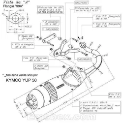 Escape Leovince Kymco People 50 ECO KAT 2003-2004 Touring homologado 4135 - vista 1 Escape Leovince Kymco People 50 ECO KAT 2003-2004 Touring homologado 4135 - vista 1