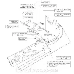Escape Sito Kymco Top Boy 50 ON/OFF homologado 0701 - vista 1
