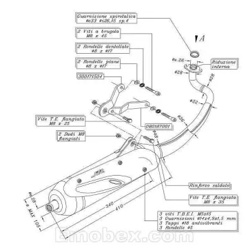 Escape Sito Peugeot Jet Force C-Tech 50 (refrigeracion liquida) 2005 homologado 0723 - vista 1