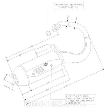 Escape Sito Peugeot Looxor 50 2004-2005 homologado 0568 - vista 1