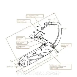 Escape Sito Peugeot Speedfight 2 50 (aire / refrigeracion por agua) homologado 0711 - vista 1