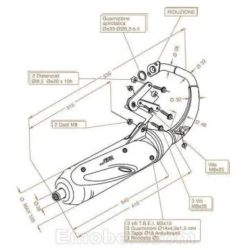 Escape Sito Peugeot Speedfight 50 (refrigeracion por aire) 1997-1999 homologado 0588 - vista 1