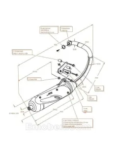 Escape Sito Peugeot Vivacity 50 (refrigeracion por aire) 1999-2002 homologado 0703 - vista 1