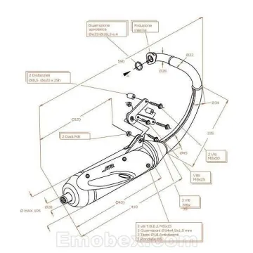 Escape Sito Peugeot Vivacity 50 (refrigeracion por aire) 1999-2002 homologado 0703 - vista 1