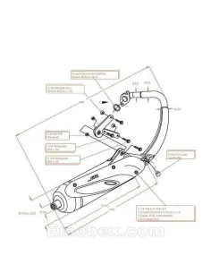 Escape Sito Peugeot X-Fight 50 WRC (refrigeracion por agua) 2002-2003 homologado 0711 - vista 1