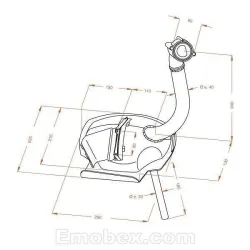 Escape Sito Piaggio APE TM 703 0245 - vista 1 Escape Sito Piaggio APE TM 703 0245 - vista 1
