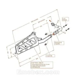 Escape Sito Piaggio Sfera 50 (1°serie) 1994 Sitoplus homologado 0256 - vista 1