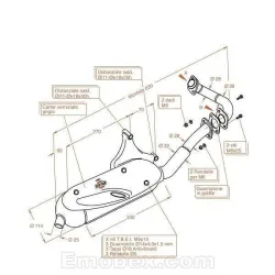 Escape Sito Piaggio Sfera 50 (2° serie) apartir1995 Sitoplus homologado 0233 - vista 1 Escape Sito Piaggio Sfera 50 (2° serie) apartir1995 Sitoplus homologado 0233 - vista 1