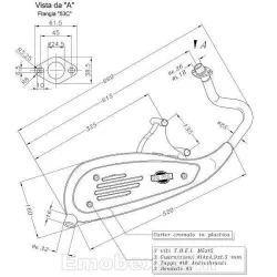 Escape Sito Vespa LX 50 4T 4 VALVOLE 2009-2013 Sitoplus homologado 0745 - vista 1