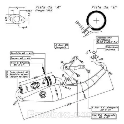 Escape Leovince Yamaha Aerox 50 KAT (refrigeracion por agua) 2004-2012 Hand Made TT homologado 4054 - vista 3