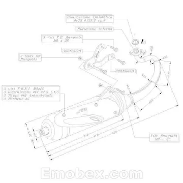 Escape Sito Yamaha Aerox 50 KAT (refrigeracion por agua) 2004-2012 homologado 0716 - vista 1