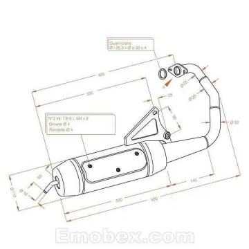 Escape Sito Yamaha BWS 50 hasta 1999 Sitoplus homologado 0559 - vista 1