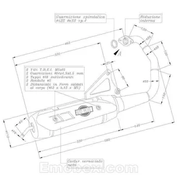 Escape Sito Yamaha BWS 50 - BWS Naked 2004-2013 Sitoplus homologado 0715 - vista 1