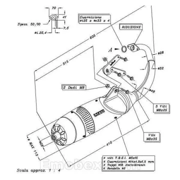 Escape Leovince Yamaha Slider 50 2000-2002 Touring homologado 5516 - vista 1