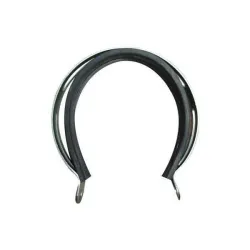 Abrazadera Aluminio Leovince A1 con guarnicion de goma para escapes Oval