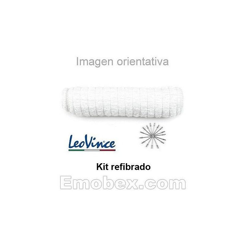 Kit recambio fibra de vidrio para escapes Leovince LV One - Oval - Factory (remaches incluidos)