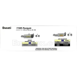 Escape Arrow Ducati 1199 Panigale 2012-2015 Works Titanio copa Carbono - vista 3