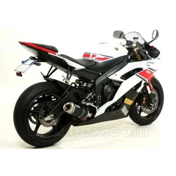 Escape Arrow Yamaha R6 2006-2016 Thunder Aluminio Dark copa Inox - vista 2
