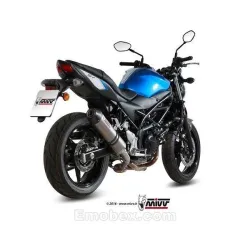 Escape MIVV Suzuki SV 650 2016-2022 Oval Titanio copa Carbono - vista 2 Escape MIVV Suzuki SV 650 2016-2022 Oval Titanio copa Carbono - vista 2