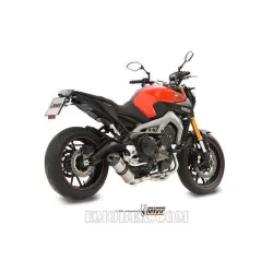 Escape completo MIVV Yamaha MT09 2013-2020 Oval Titanio copa Carbono Y.042.L4C - vista 2 Escape completo MIVV Yamaha MT09 2013-2020 Oval Titanio copa Carbono Y.042.L4C - vista 2