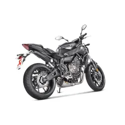 Escape completo Akrapovic Yamaha MT07 2017-2020 Titanio copa Carbono - vista 2