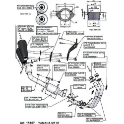 Escape completo Leovince GP Duals Yamaha MT07 2014-2020 - vista 4 Escape completo Leovince GP Duals Yamaha MT07 2014-2020 - vista 4
