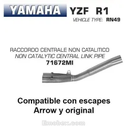 Descatalizador Arrow Yamaha R1 2017-2018 