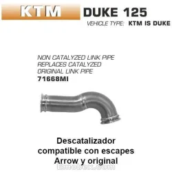Descatalizador Arrow KTM Duke 125 2017-2020 - vista 1