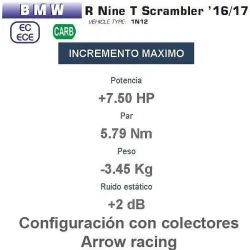 Escape BMW R nine T Scrambler 2016-2017 Arrow ProRace Nichrom 71503PRI + 71657MI - vista 3