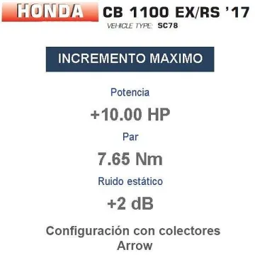 Escapes Honda CB 1100 EX 2017-2018 Arrow ProRacing Nichrom 71862PRI - vista 3