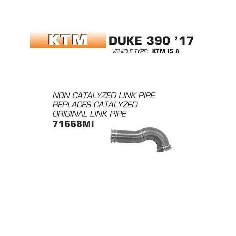 Descatalizador KTM Duke 390 2017 Arrow 71668MI - vista 1