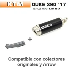 Escape Arrow KTM RC 390 2017-2020 Thunder Dark Aluminio copa Inox - vista 1