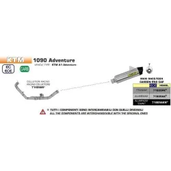 Escape Arrow KTM 1090 Adventure 2017-2020 Racetech Aluminio Dark copa Carbono - vista 3