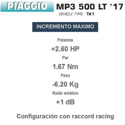 Escape Piaggio MP3 500 LT 2017-2018 Arrow Urban Aluminio Dark - vista 2