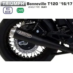 Escapes Arrow Triumph Bonneville T120 2016-2018 ProRacing Dark Nichrom - vista 1 Escapes Arrow Triumph Bonneville T120 2016-2018 ProRacing Dark Nichrom - vista 1