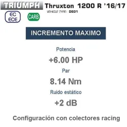 Escapes Arrow Triumph Thruxton 1200 2016-2020 ProRacing Nichrom copa Carbono - vista 3