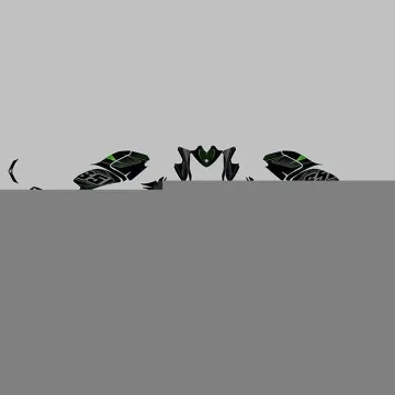 Kit vinilo Deco Up Maximize Kawasaki ER-6N 2012-2016 Negro - Verde - vista 2