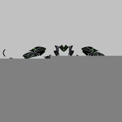 Kit vinilo Deco Up Maximize Kawasaki ER-6N 2012-2016 Negro - Verde - vista 2