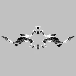 Kit vinilo Deco Up Maximize Kawasaki Z650 2017-2019 Negro - Blanco - vista 1