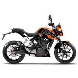 Kit vinilo Deco Up Maximize KTM Duke 125 2011-2016 Negro - Naranja - vista 1