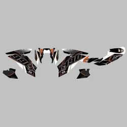 Kit vinilo Deco Up Maximize KTM Superduke 990 2010-2015 Negro - Naranja - vista 2