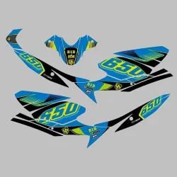 Kit vinilo Deco Up Maximize Suzuki SV 650 2008 en adelante Azul - Amarillo - vista 2