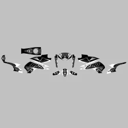Kit vinilo Deco Up Maximize Yamaha FZ8 Fazer 8 Negro - Blanco - vista 1 Kit vinilo Deco Up Maximize Yamaha FZ8 Fazer 8 Negro - Blanco - vista 1