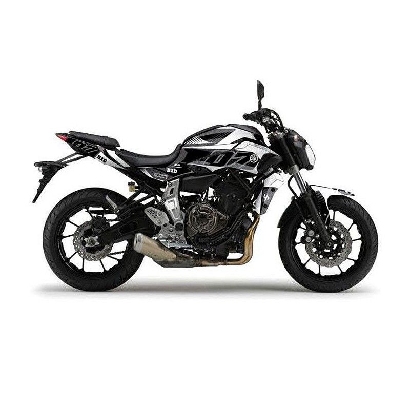 Kit vinilo Deco Up Maximize Yamaha MT07 2014-2017 Negro - Blanco - vista 1