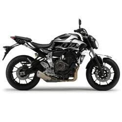 Kit vinilo Deco Up Maximize Yamaha MT07 2014-2017 Negro - Blanco - vista 1 Kit vinilo Deco Up Maximize Yamaha MT07 2014-2017 Negro - Blanco - vista 1