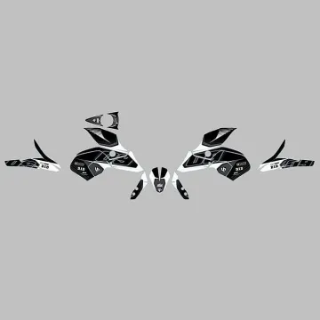 Kit vinilo Deco Up Maximize Yamaha MT09 2013-2016 Negro - Blanco - vista 2