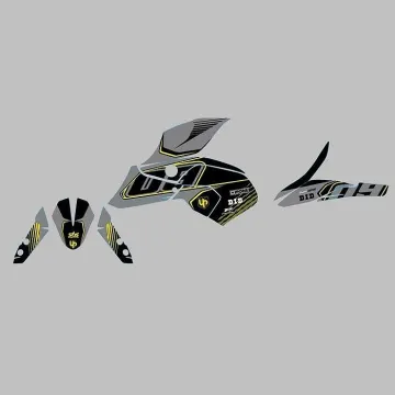 Kit vinilo Deco Up Maximize Yamaha MT09 2013-2016 Gris - Amarillo - vista 2